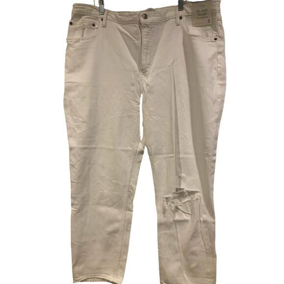 NWT New Abercrombie Curve Love Ultra High Rise DistressedStraight Jean Denim - Picture 12 of 16